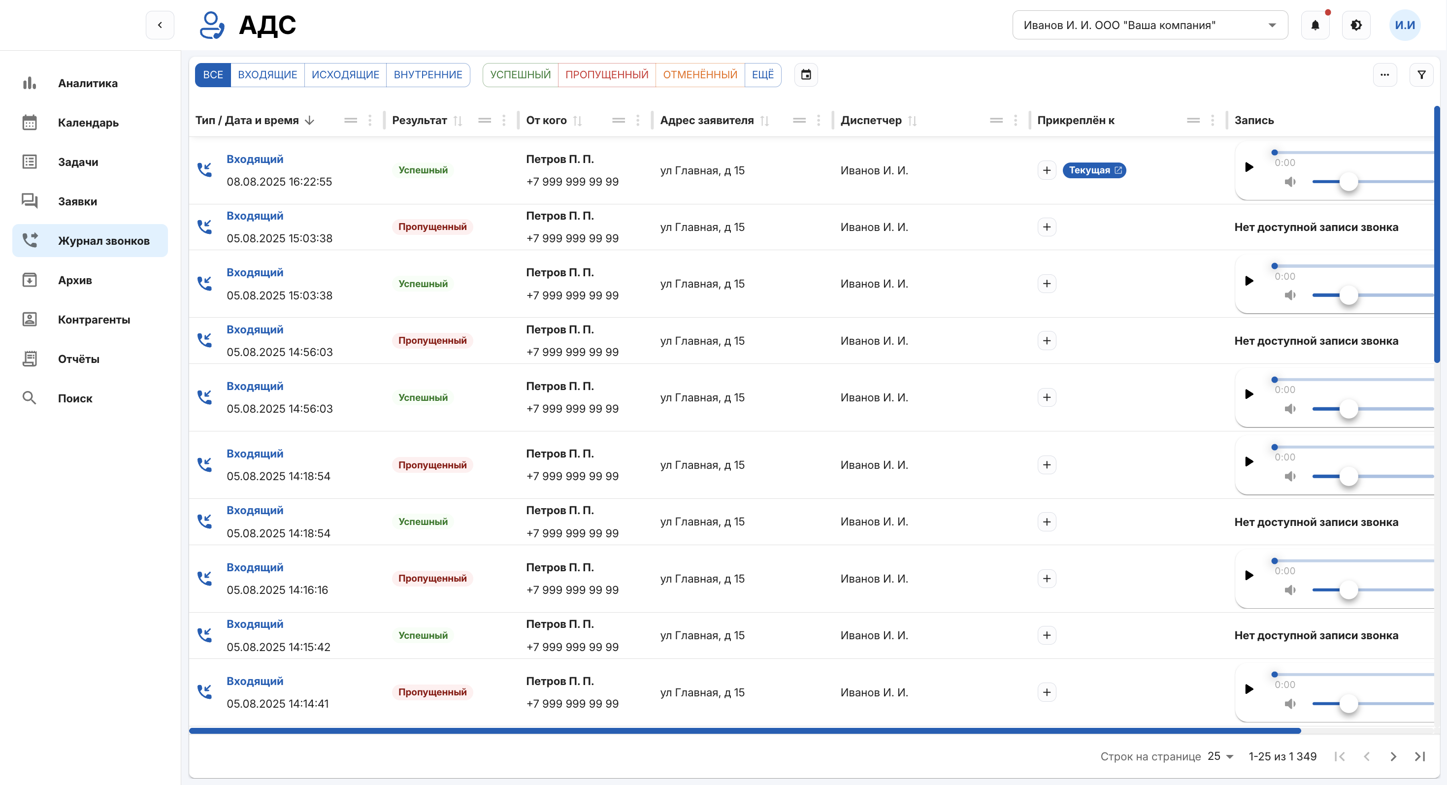 Интеграция IP телефонии